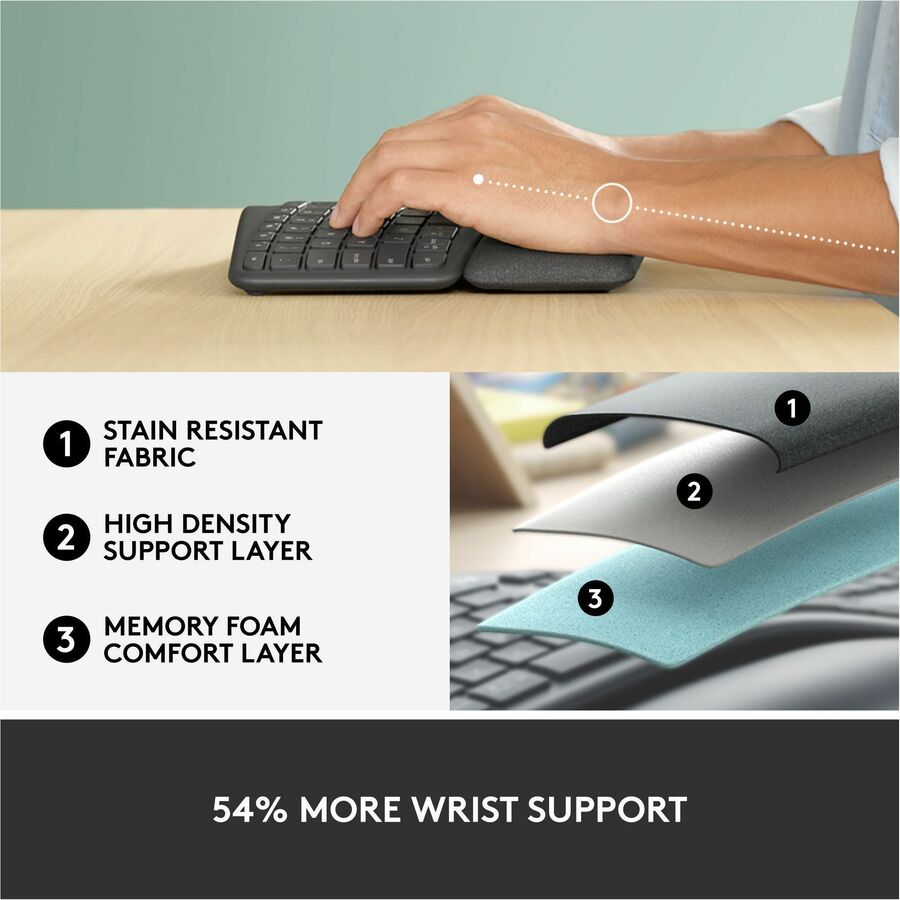 Logitech ERGO K860 Split Ergonomic Wireless Keyboard – Graphite