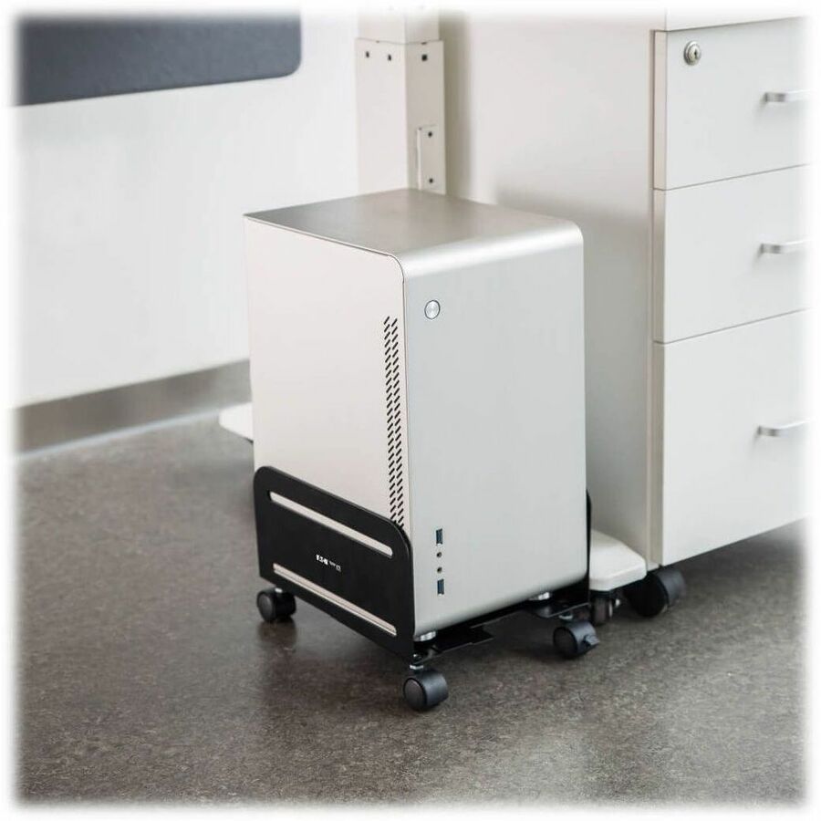 Eaton Tripp Lite Series Mobile CPU Caddy DCPU2 – Adjustable Width Computer Tower Stand with Locking Casters in Black
