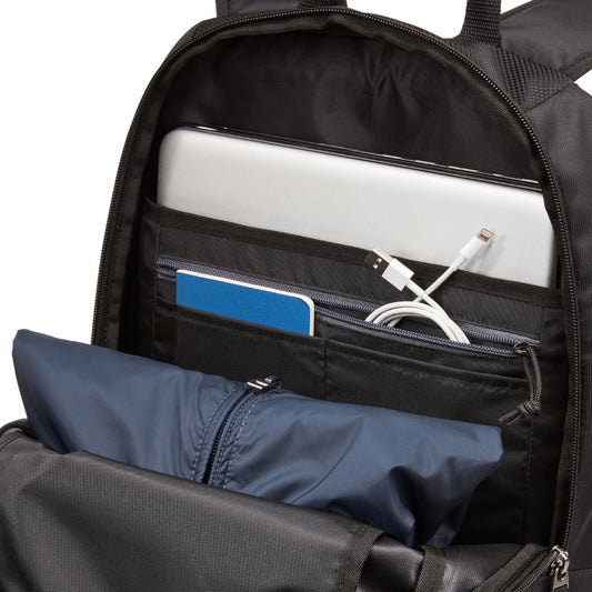 Case Logic Key Laptop Backpack - Black, Model KEYBP-1116 with Padded Laptop Compartment and Multiple Storage Features