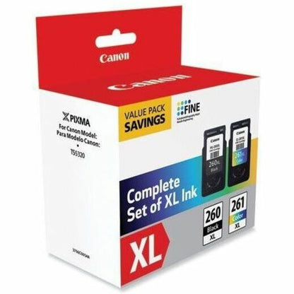 Canon PG-260 XL / CL-261 XL Original High Yield Inkjet Ink Cartridge - Value Pack for Canon PIXMA Wireless All-in-One Printers