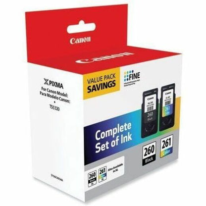 Canon PG-260 / CL-261 Original Inkjet Ink Cartridge Value Pack for PIXMA TS5320
