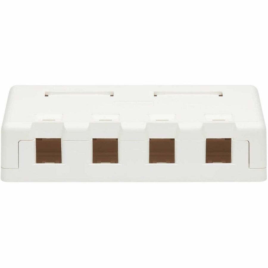 Eaton Tripp Lite Series Surface-Mount Box for Keystone Jacks - 4 Ports, White