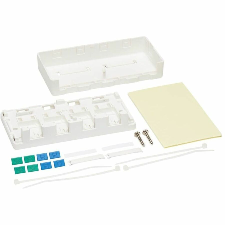 Eaton Tripp Lite Series Surface-Mount Box for Keystone Jacks - 4 Ports, White