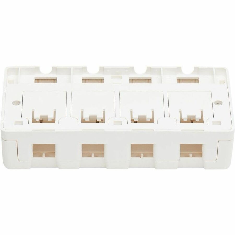 Eaton Tripp Lite Series Surface-Mount Box for Keystone Jacks - 4 Ports, White