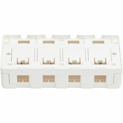 Eaton Tripp Lite Series Surface-Mount Box for Keystone Jacks - 4 Ports, White