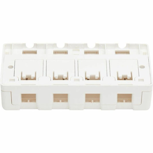 Eaton Tripp Lite Series Surface-Mount Box for Keystone Jacks - 4 Ports, White
