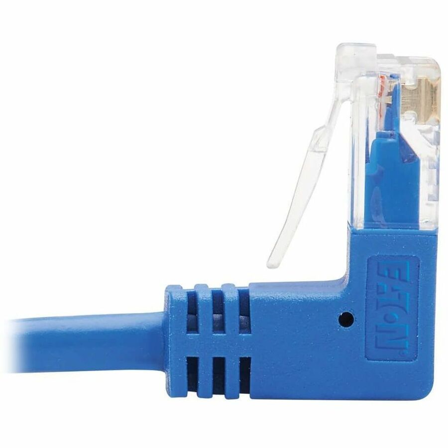 Eaton Tripp Lite Series 20 ft. Down-Angle Cat6 Ethernet Cable - Blue, Slim RJ45 Patch Cord for Data Centers and VoIP Networks