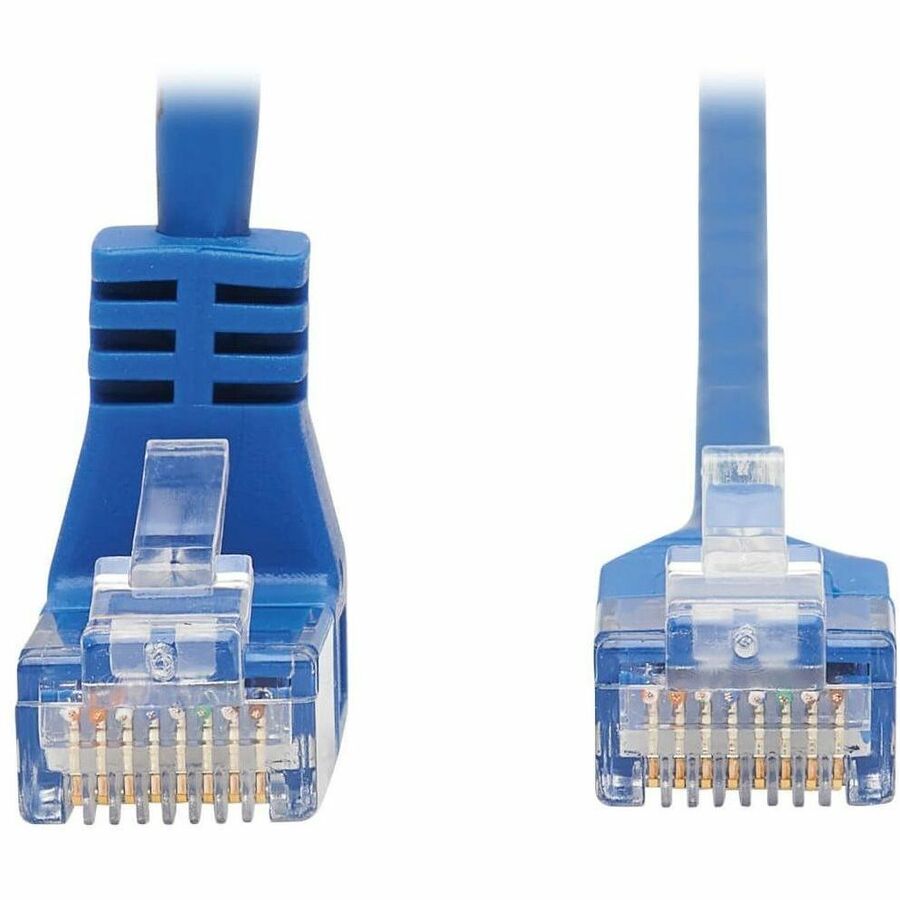 Eaton Tripp Lite Series 20 ft. Down-Angle Cat6 Ethernet Cable - Blue, Slim RJ45 Patch Cord for Data Centers and VoIP Networks