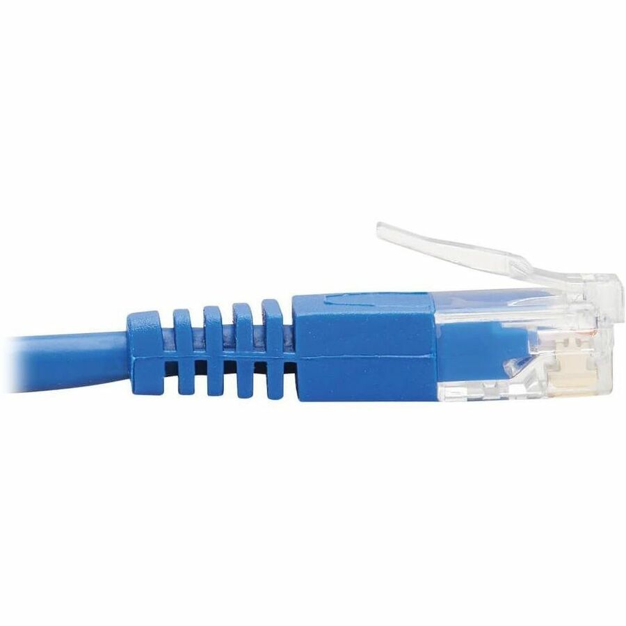 Eaton Tripp Lite Series 20 ft. Down-Angle Cat6 Ethernet Cable - Blue, Slim RJ45 Patch Cord for Data Centers and VoIP Networks
