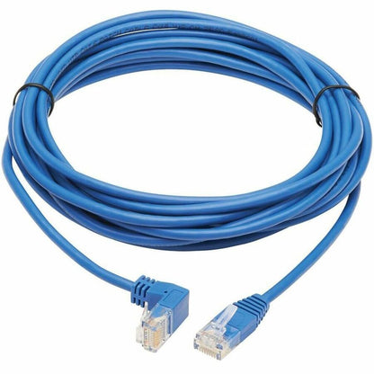 Eaton Tripp Lite Series 20 ft. Down-Angle Cat6 Ethernet Cable - Blue, Slim RJ45 Patch Cord for Data Centers and VoIP Networks