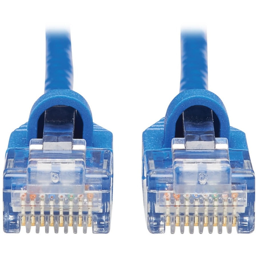 Eaton Tripp Lite Series Cat6a 10G Snagless Slim UTP Ethernet Cable - 25 ft. Blue