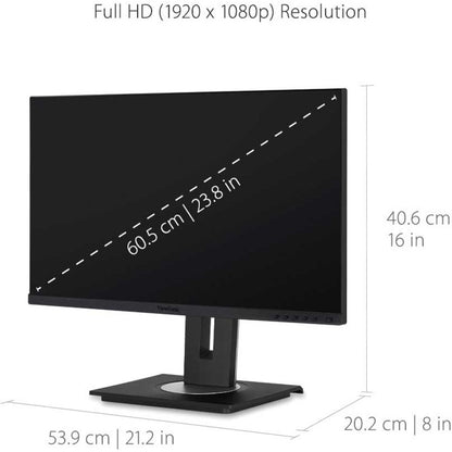 ViewSonic VG2456 24-Inch Full HD IPS Monitor with USB-C, Gigabit Ethernet, and Ergonomic Stand