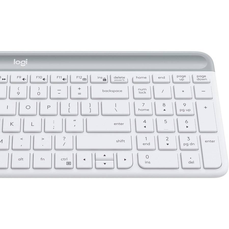Logitech MK470 Slim Wireless Keyboard and Mouse Combo – Modern Compact Design, Ultra Quiet, Off White