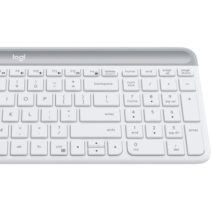Logitech MK470 Slim Wireless Keyboard and Mouse Combo – Modern Compact Design, Ultra Quiet, Off White