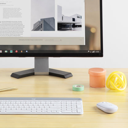 Logitech MK470 Slim Wireless Keyboard and Mouse Combo – Modern Compact Design, Ultra Quiet, Off White