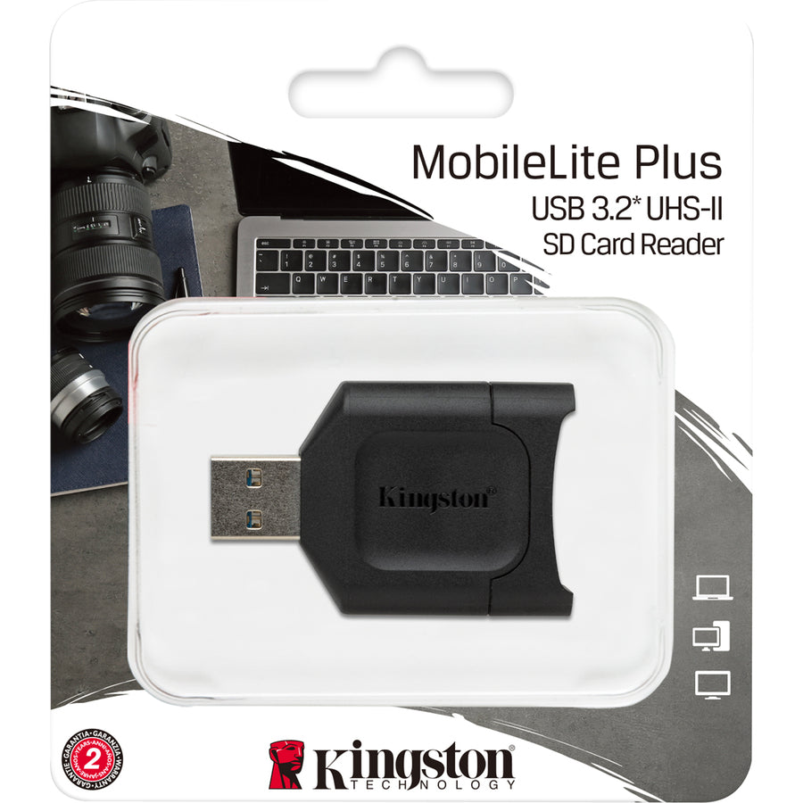 Kingston MobileLite Plus SD Reader MLP – High-Speed USB 3.2 Gen 1 Card Reader for UHS-II and UHS-I SD Cards