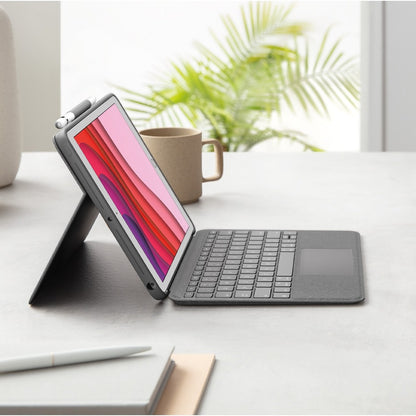 Logitech Combo Touch Keyboard and Cover Case for iPad (7th, 8th & 9th Generation) - Graphite