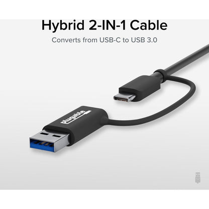 Plugable 2.5G USB-C and USB to Ethernet Adapter – Dual-Connector 2.5Gbps LAN with Auto Negotiation and Plug-and-Play Compatibility