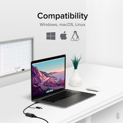 Plugable 2.5G USB-C and USB to Ethernet Adapter – Dual-Connector 2.5Gbps LAN with Auto Negotiation and Plug-and-Play Compatibility
