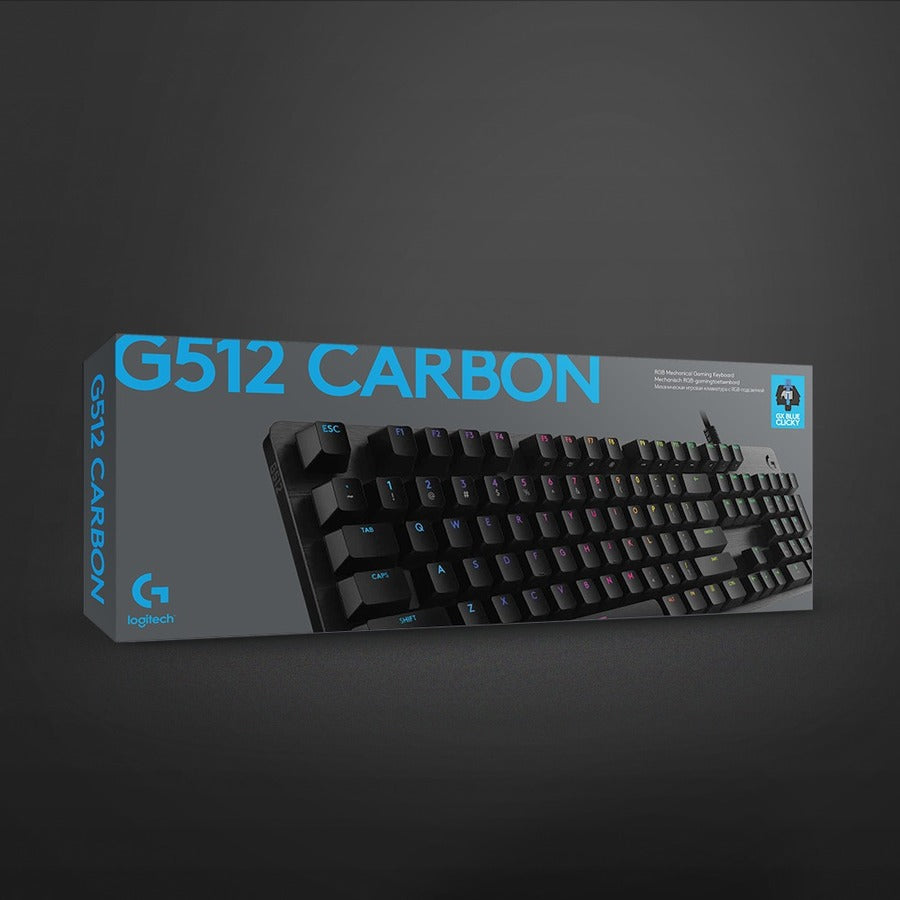 Logitech G512 LIGHTSYNC RGB Mechanical Gaming Keyboard with GX Blue Switches, USB Passthrough and Aluminum Alloy Top Case