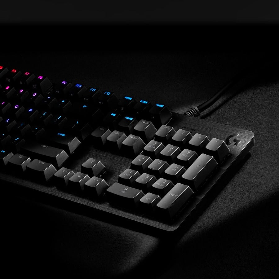 Logitech G512 LIGHTSYNC RGB Mechanical Gaming Keyboard with GX Blue Switches, USB Passthrough and Aluminum Alloy Top Case
