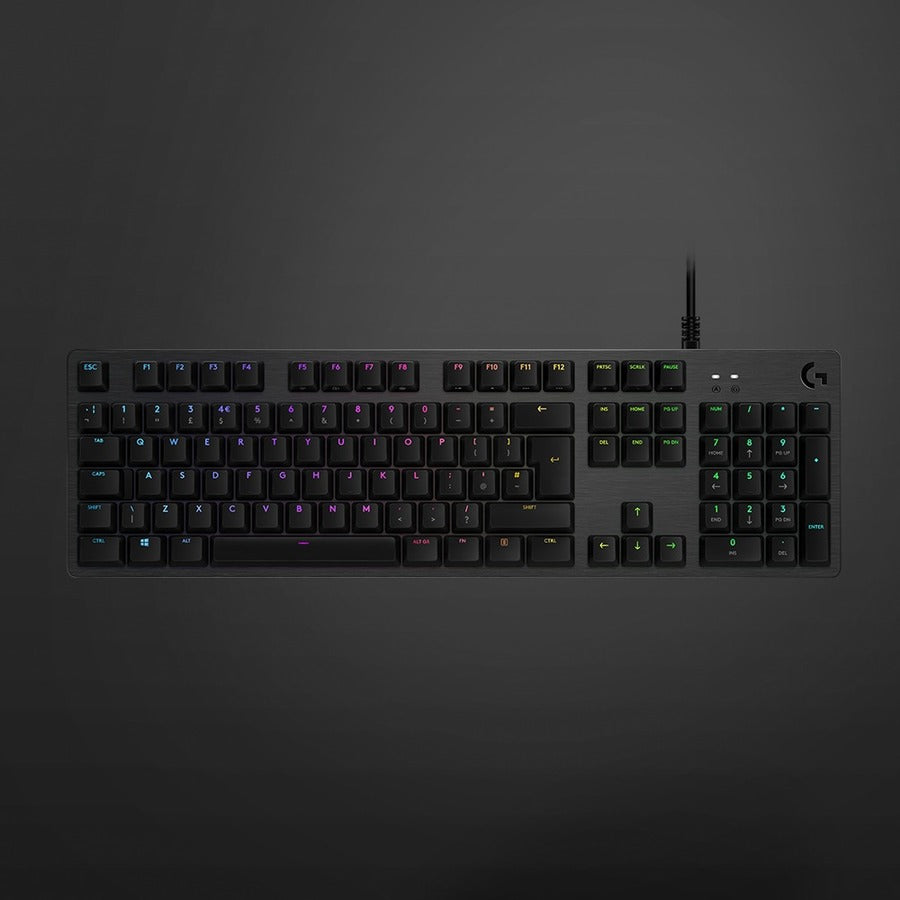 Logitech G512 LIGHTSYNC RGB Mechanical Gaming Keyboard with GX Blue Switches, USB Passthrough and Aluminum Alloy Top Case