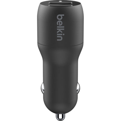 Belkin BoostCharge Dual USB-A Car Charger 24W with USB-A to Lightning Cable