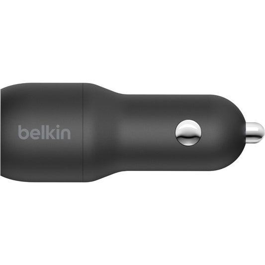 Belkin BoostCharge Dual USB-A Car Charger 24W with USB-A to Lightning Cable
