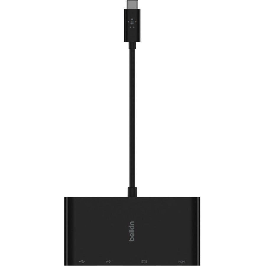 Belkin USB-C Multiport Adapter with HDMI, USB-A 3.0, VGA, and Ethernet – Supports 4K Resolution