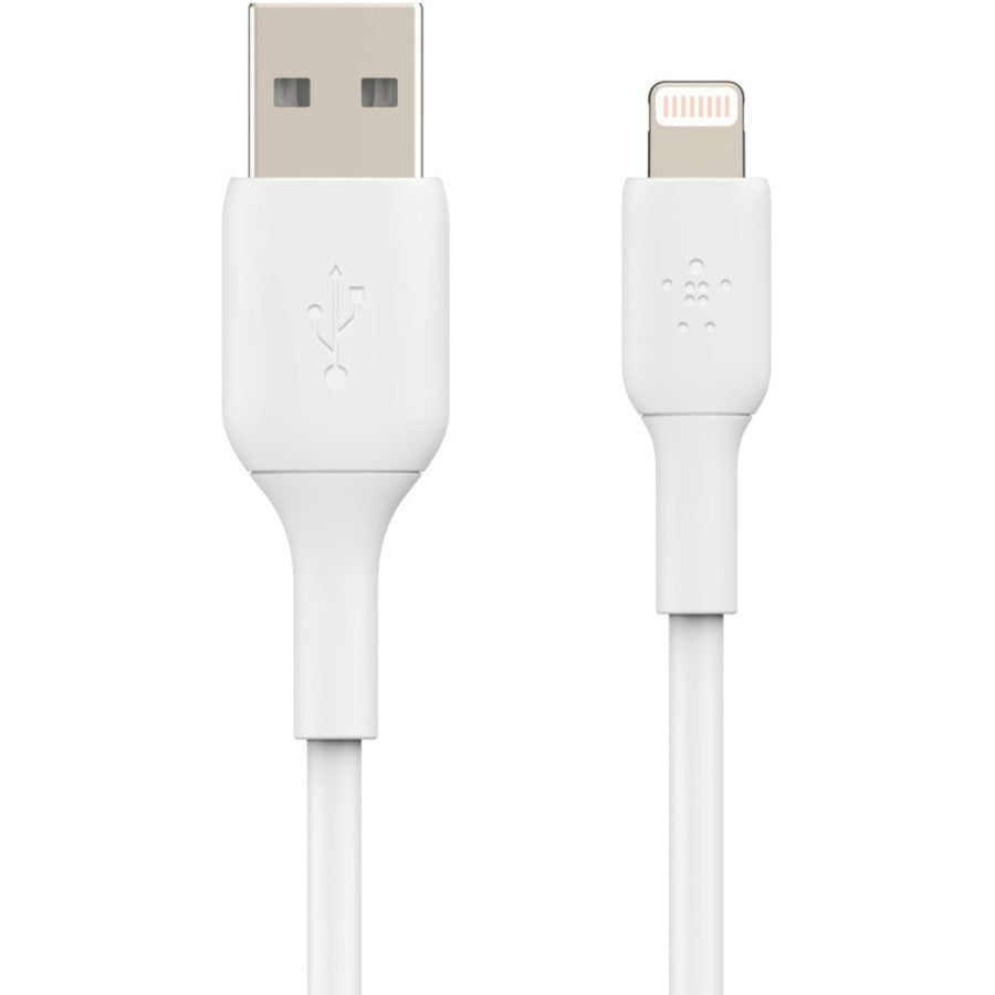 Belkin BoostCharge Lightning to USB-A Cable (1 meter / 3.3 ft, White) – Reliable MFi-Certified Charging and Data Transfer for Apple Devices