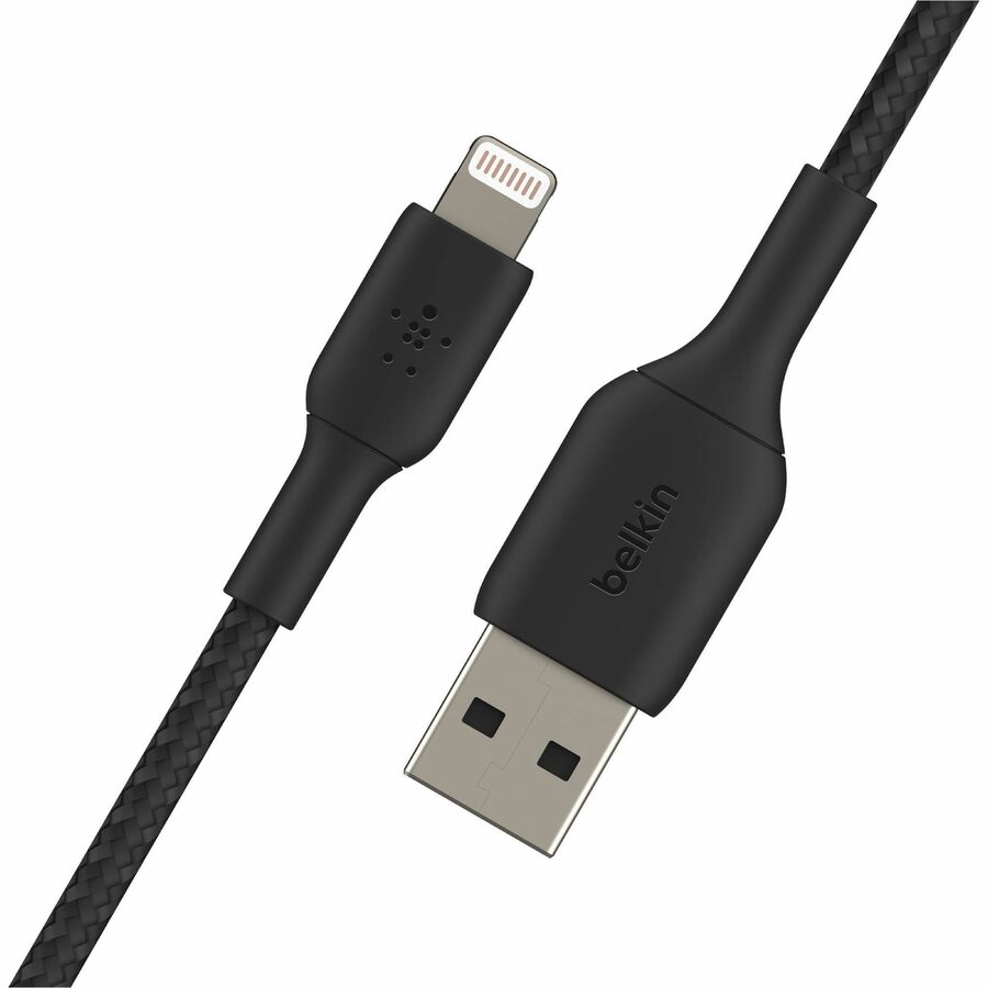 Belkin BoostCharge Braided Lightning to USB-A Cable (2m / 6.6ft, Black)