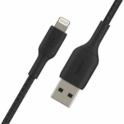 Belkin BoostCharge Braided Lightning to USB-A Cable (2m / 6.6ft, Black)