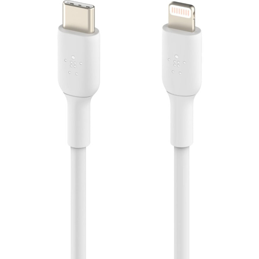 Belkin BoostCharge USB-C to Lightning Cable (1 Meter / 3.3 Feet, White) for Fast Charging and Data Transfer