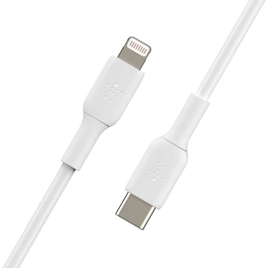 Belkin BoostCharge USB-C to Lightning Cable (1 Meter / 3.3 Feet, White) for Fast Charging and Data Transfer