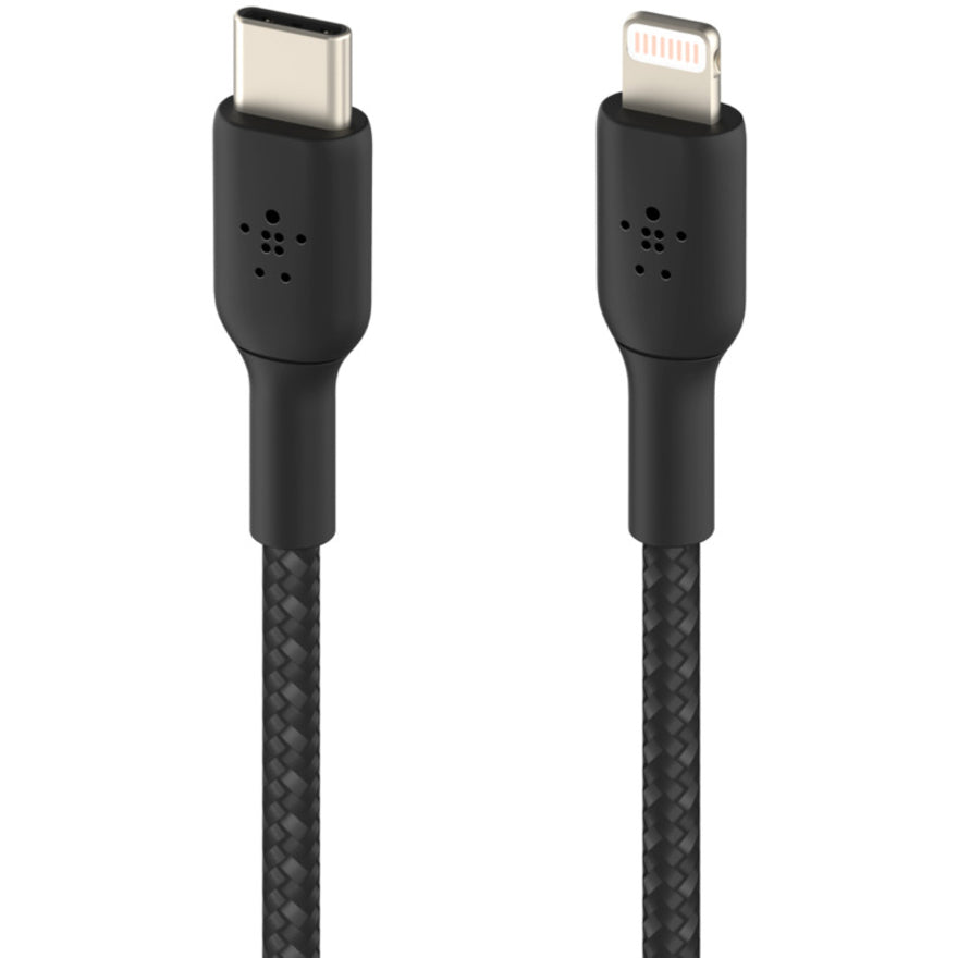 Belkin Braided USB-C to Lightning Cable (1m / 3.3ft) – Fast Charging & Durable Data Transfer for iPhone & iPad