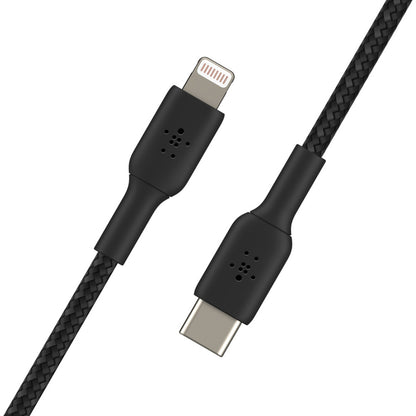Belkin Braided USB-C to Lightning Cable (1m / 3.3ft) – Fast Charging & Durable Data Transfer for iPhone & iPad