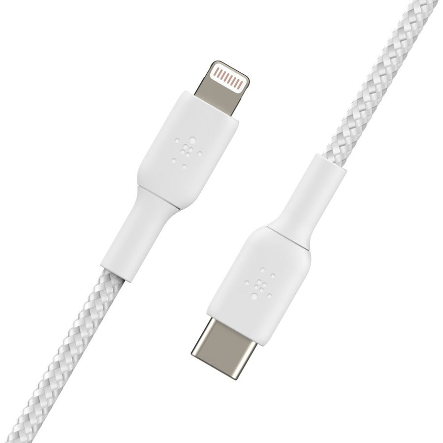 Belkin BoostCharge Braided USB-C to Lightning Cable (1M / 3.3FT) – Fast Charging and Durable Data Transfer for Apple Devices