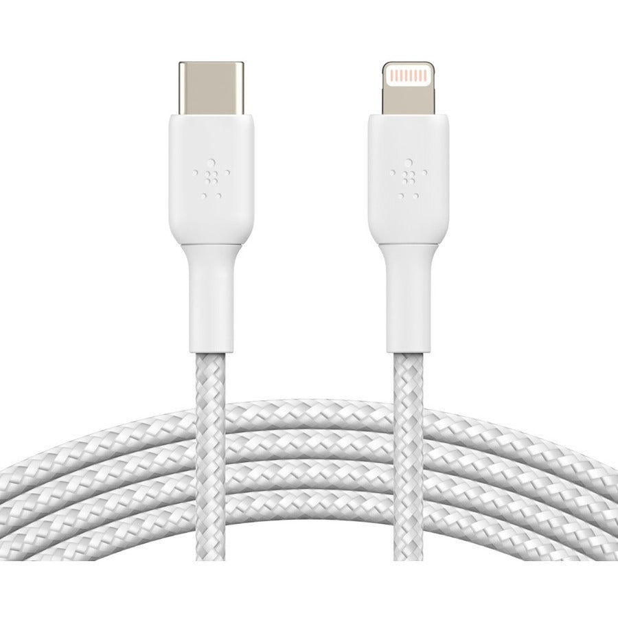 Belkin BoostCharge Braided USB-C to Lightning Cable (1M / 3.3FT) – Fast Charging and Durable Data Transfer for Apple Devices