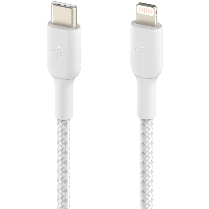 Belkin BoostCharge Braided USB-C to Lightning Cable (1M / 3.3FT) – Fast Charging and Durable Data Transfer for Apple Devices