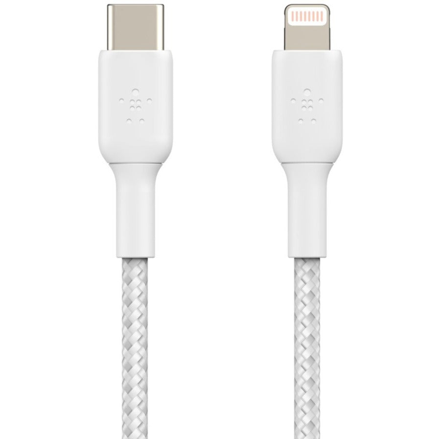 Belkin BoostCharge Braided USB-C to Lightning Cable (1M / 3.3FT) – Fast Charging and Durable Data Transfer for Apple Devices