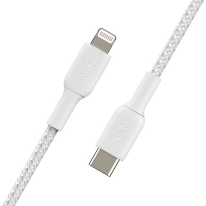 Belkin Braided USB-C to Lightning Cable (2m / 6.6ft) — Fast Charging & Data Transfer for Apple Devices