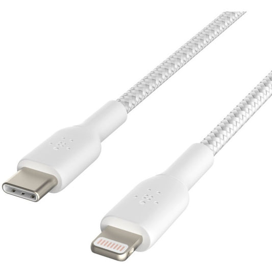 Belkin Braided USB-C to Lightning Cable (2m / 6.6ft) — Fast Charging & Data Transfer for Apple Devices
