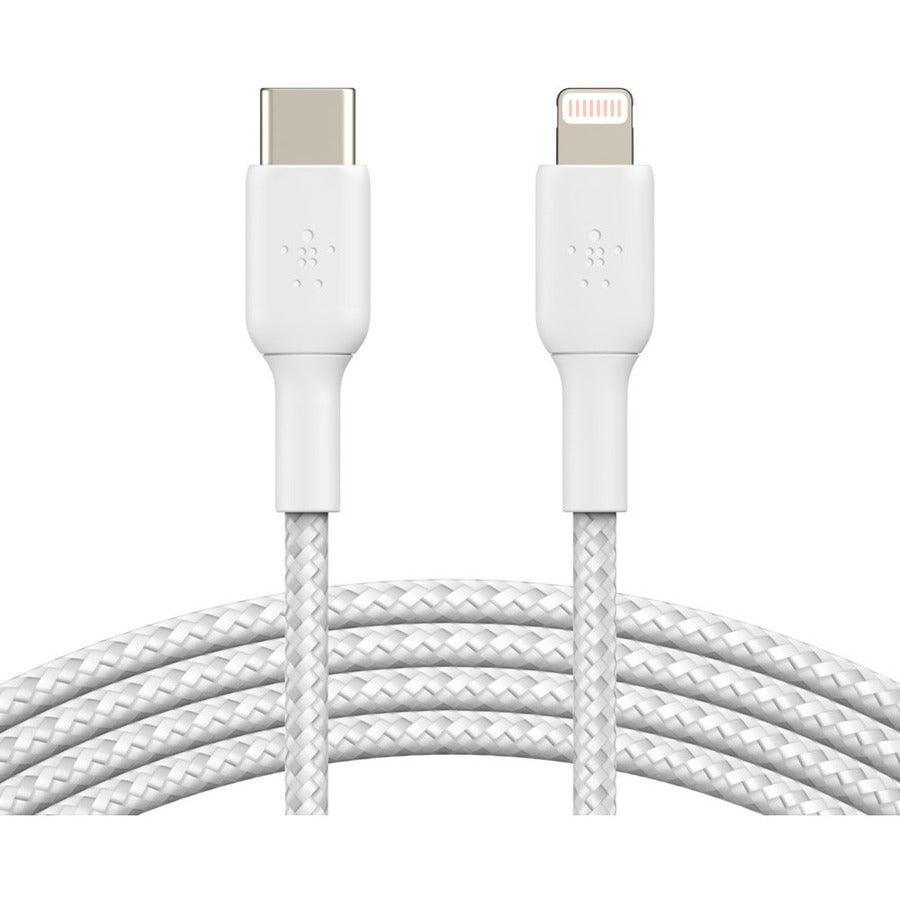 Belkin Braided USB-C to Lightning Cable (2m / 6.6ft) — Fast Charging & Data Transfer for Apple Devices