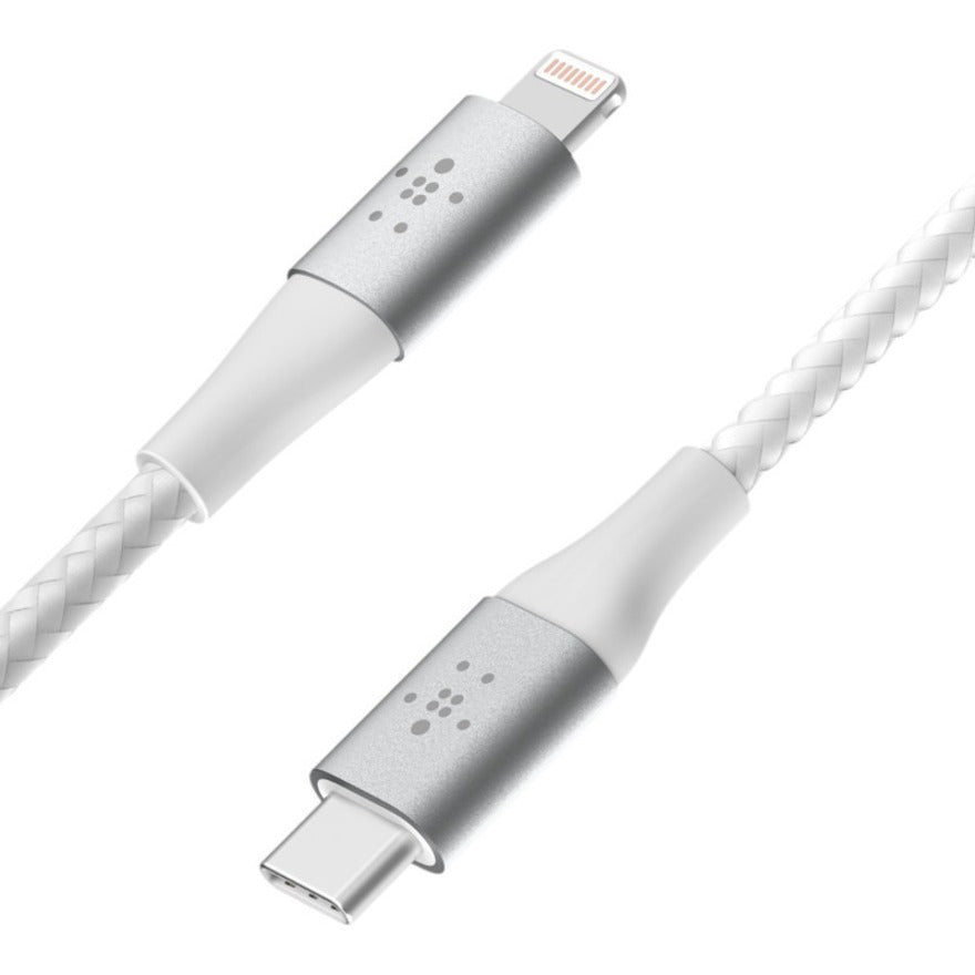 Belkin Braided USB-C to Lightning Cable (2m / 6.6ft) — Fast Charging & Data Transfer for Apple Devices