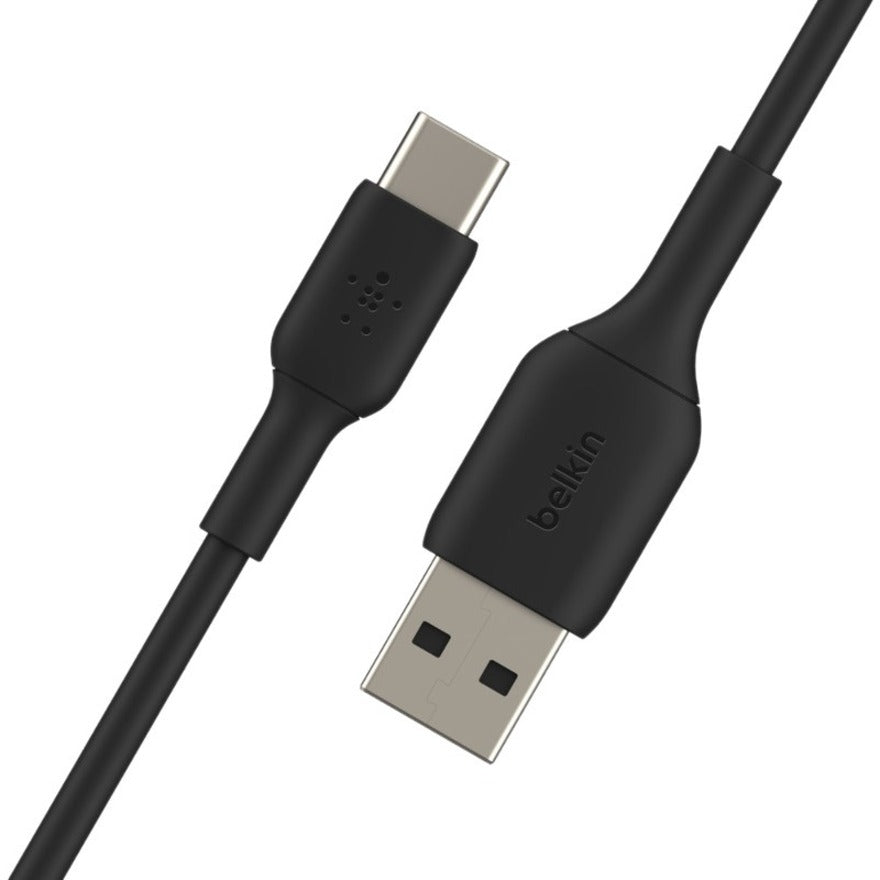 Belkin BoostCharge USB-C to USB-A Cable (2m / 6.6ft, Black) – Durable Fast-Charging Data Transfer Cable