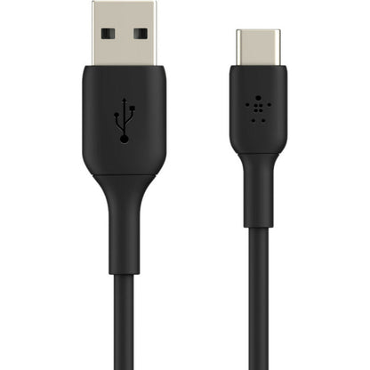 Belkin BoostCharge USB-C to USB-A Cable (2m / 6.6ft, Black) – Durable Fast-Charging Data Transfer Cable