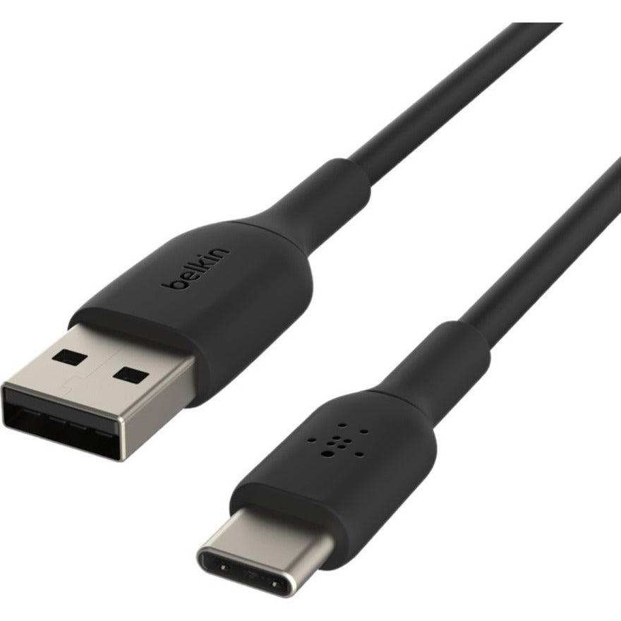 Belkin BoostCharge USB-C to USB-A Cable (2m / 6.6ft, Black) – Durable Fast-Charging Data Transfer Cable