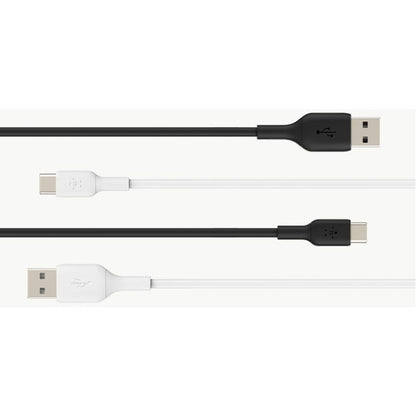 Belkin BoostCharge USB-C to USB-A Cable (2m / 6.6ft, Black) – Durable Fast-Charging Data Transfer Cable