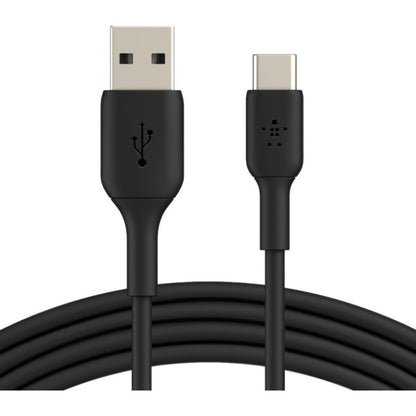 Belkin BoostCharge USB-C to USB-A Cable (2m / 6.6ft, Black) – Durable Fast-Charging Data Transfer Cable