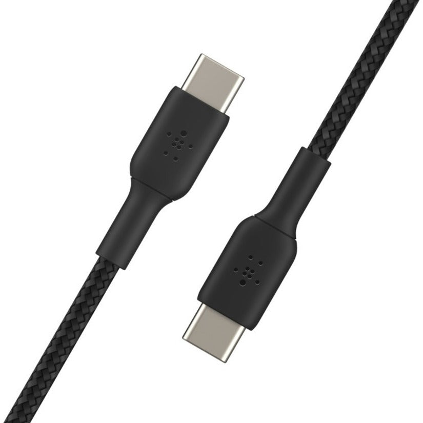 Belkin BoostCharge Braided USB-C to USB-C Cable (1 meter / 3.3 ft, Black) for Fast Charging & Data Transfer